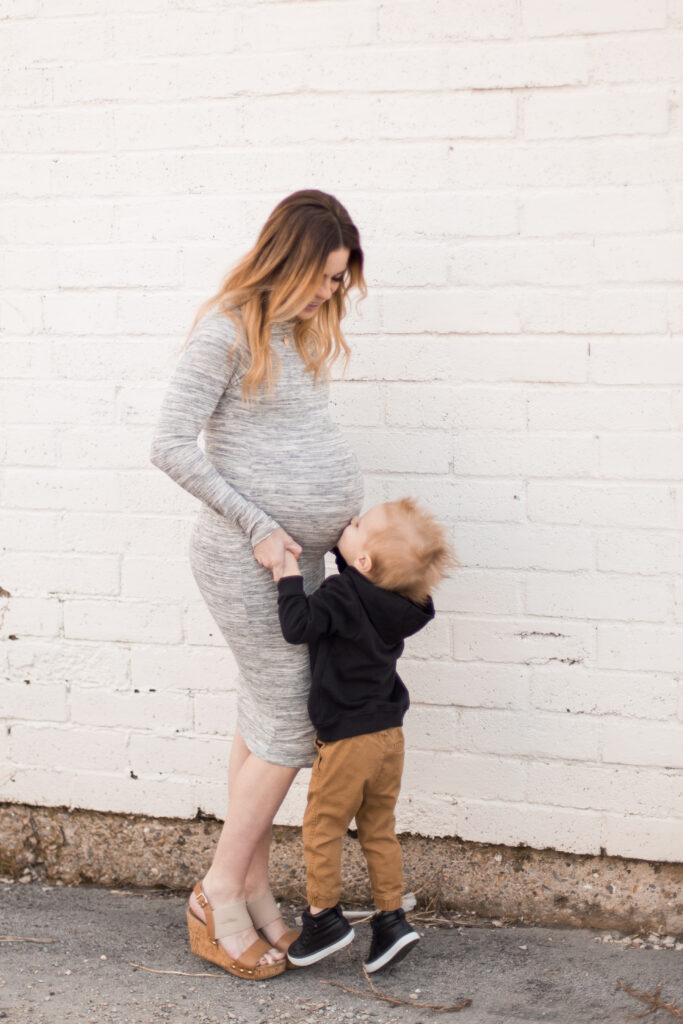 Mother and son at a Maternity Photo Session