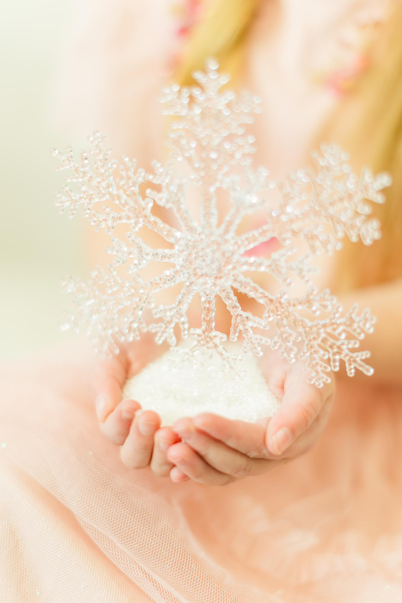 Girl Holding a Snow Flake