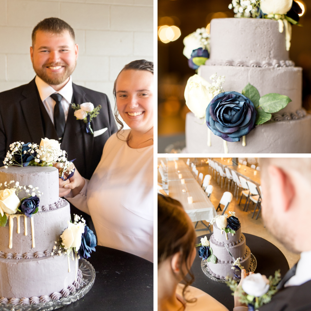 Winter Wedding Reception Wedding Cake