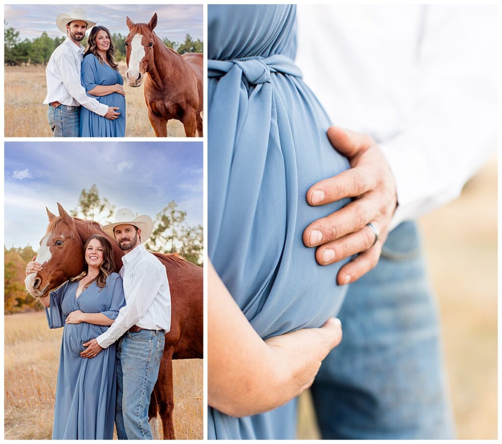 maternity photo session with horses