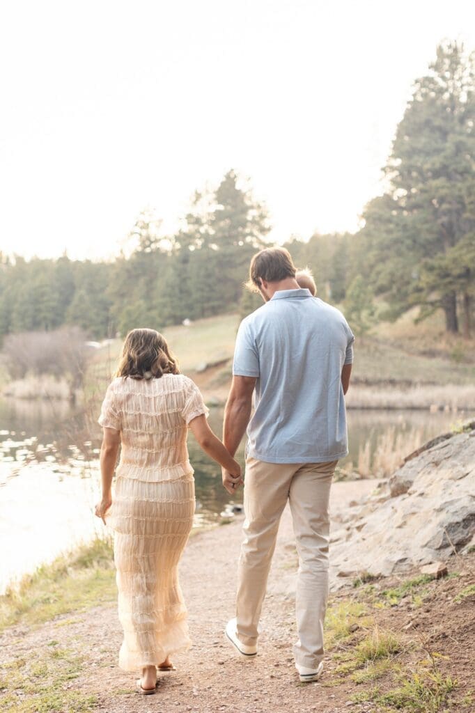 walking in the pines at iron creek lake, sd